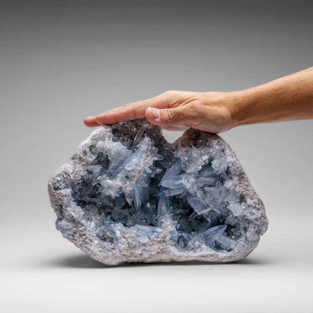 Blue Celestite Cluster From Sankoany, Ketsepy Mahajanga, Madagascar (15 lbs)