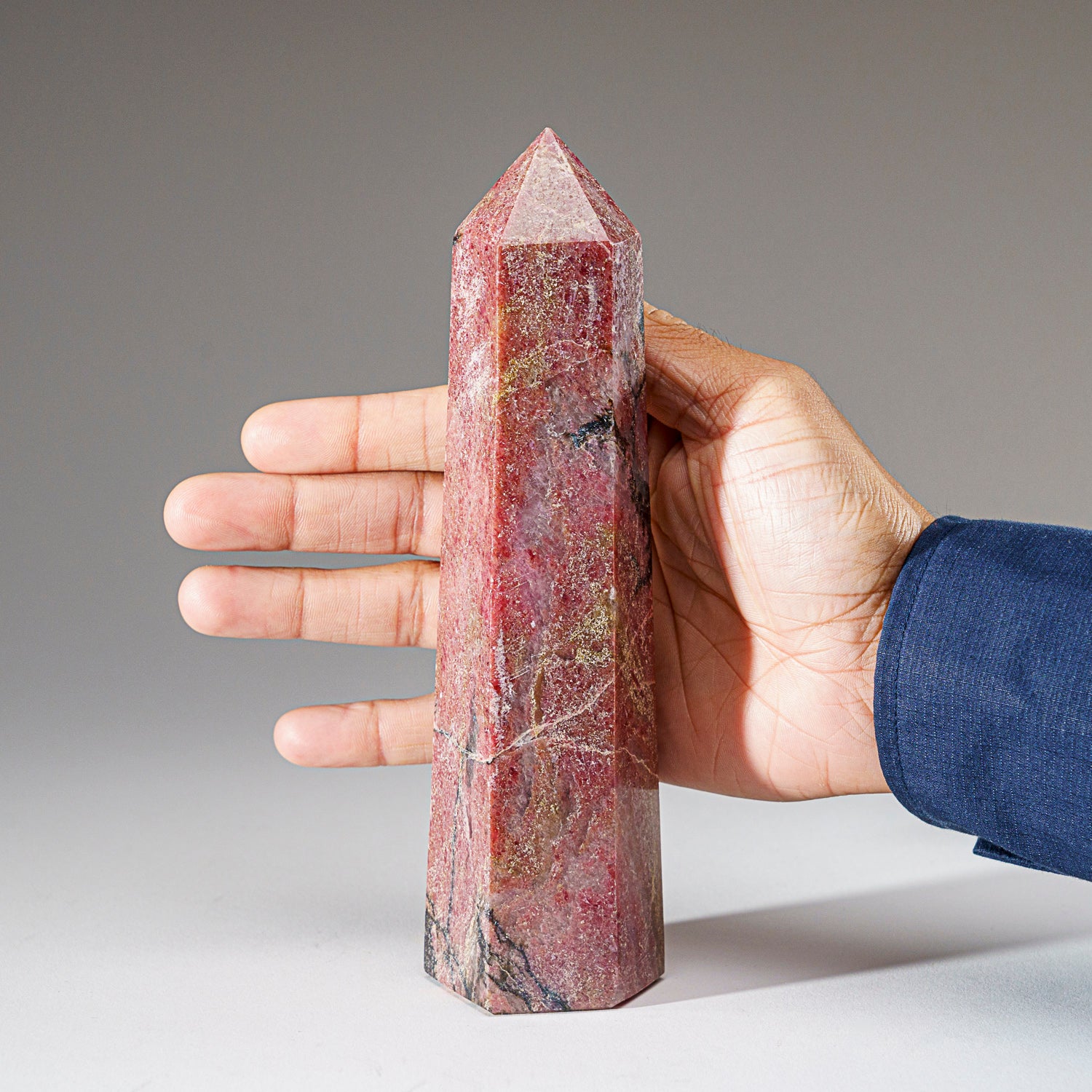 Genuine Polished Imperial Rhodonite Point (2.1 lbs)