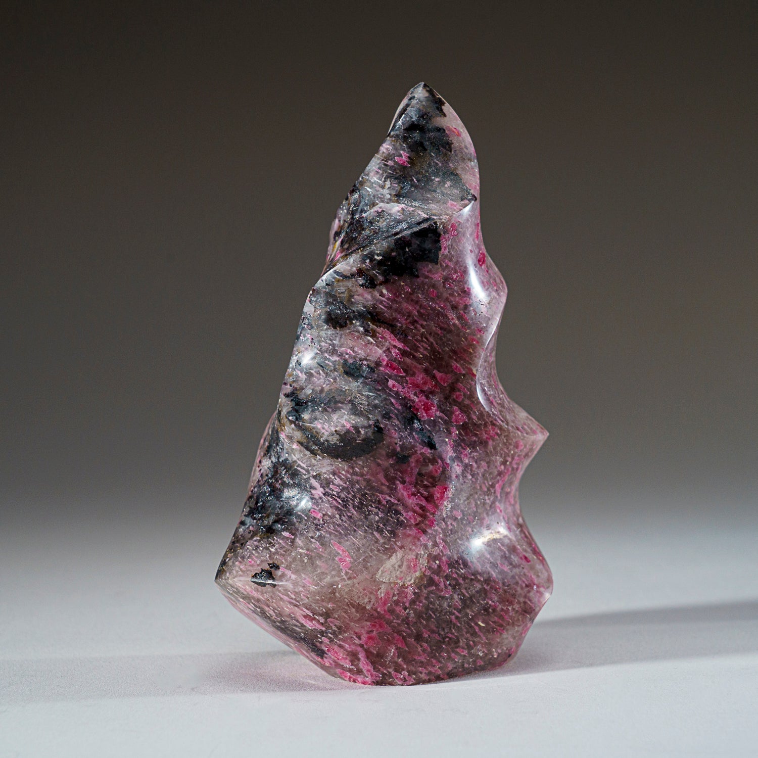 Polished Imperial Rhodonite Flame Freeform from Madagascar (1.6 lbs)