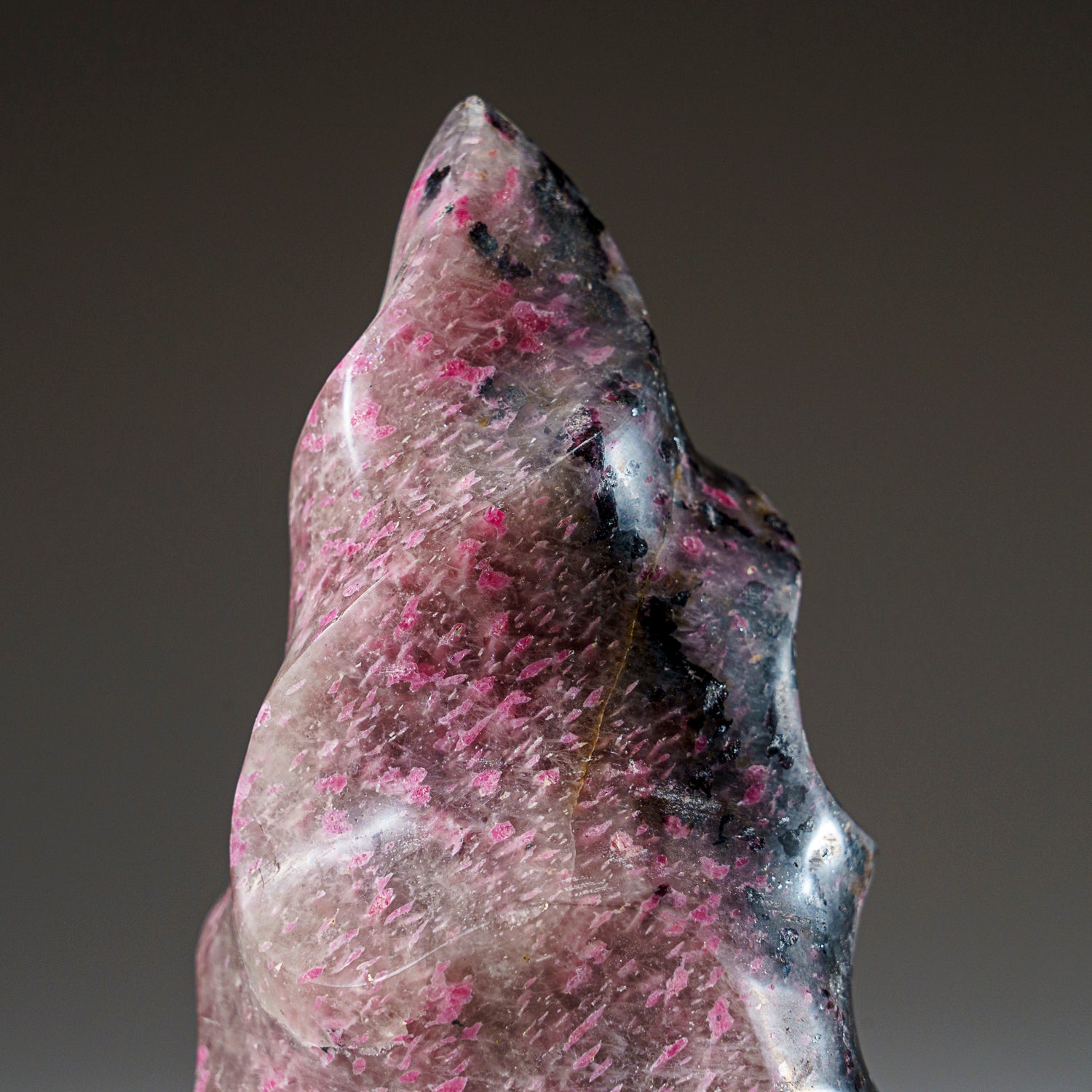 Polished Imperial Rhodonite Flame Freeform from Madagascar (1.6 lbs)