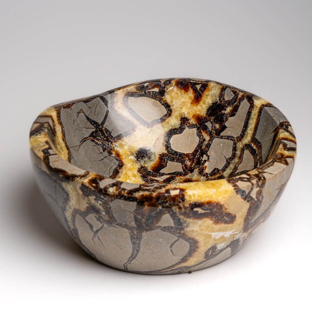 Genuine Polished Septarian Bowl from Madagascar (4.4 lbs)