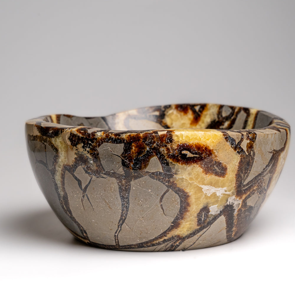 Genuine Polished Septarian Bowl from Madagascar (4.4 lbs)