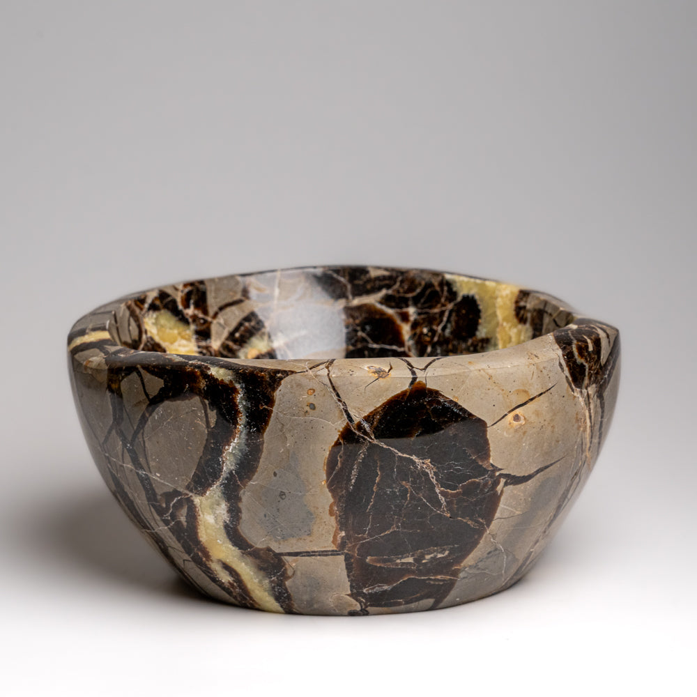 Genuine Polished Septarian Bowl from Madagascar (3.8 lbs)