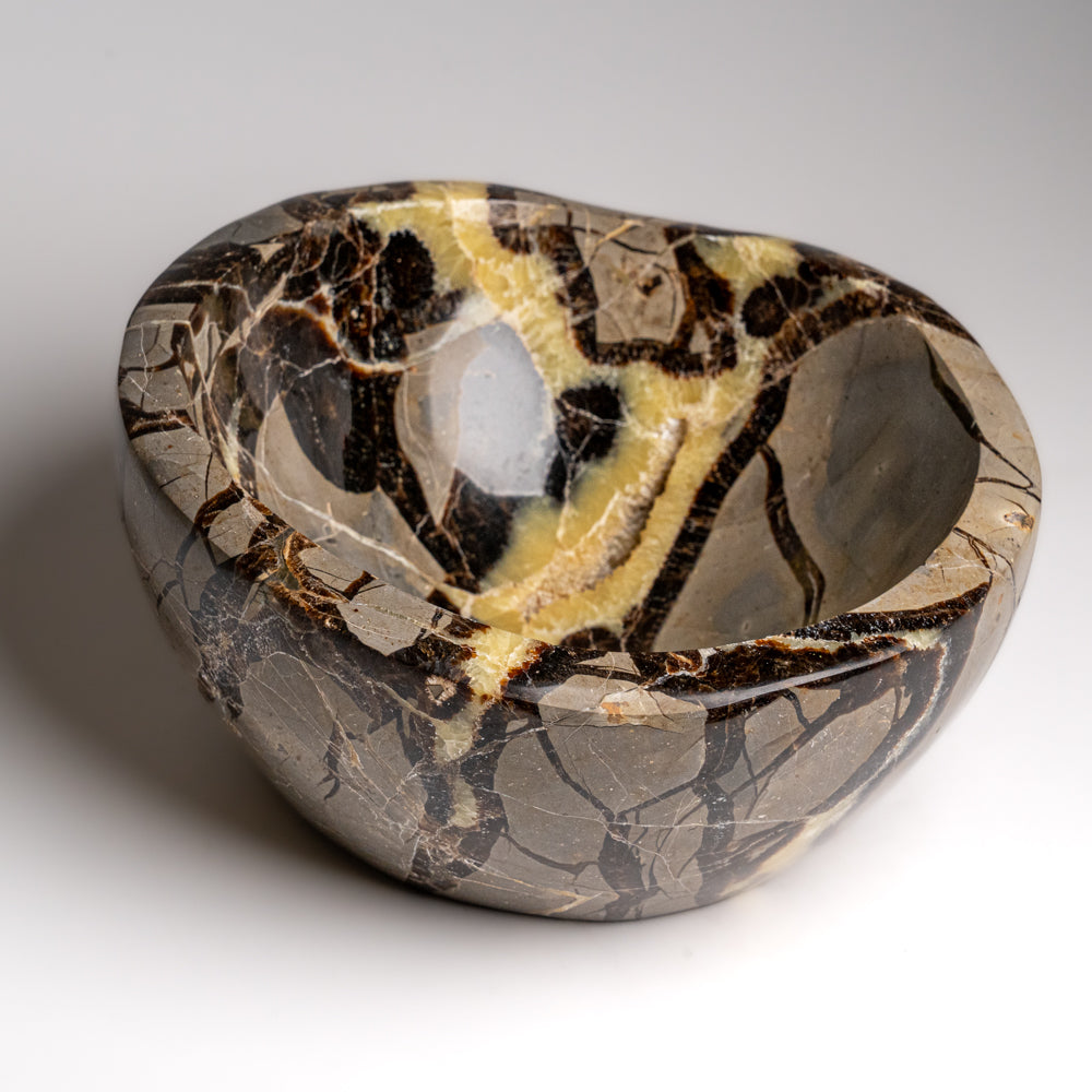 Genuine Polished Septarian Bowl from Madagascar (3.8 lbs)