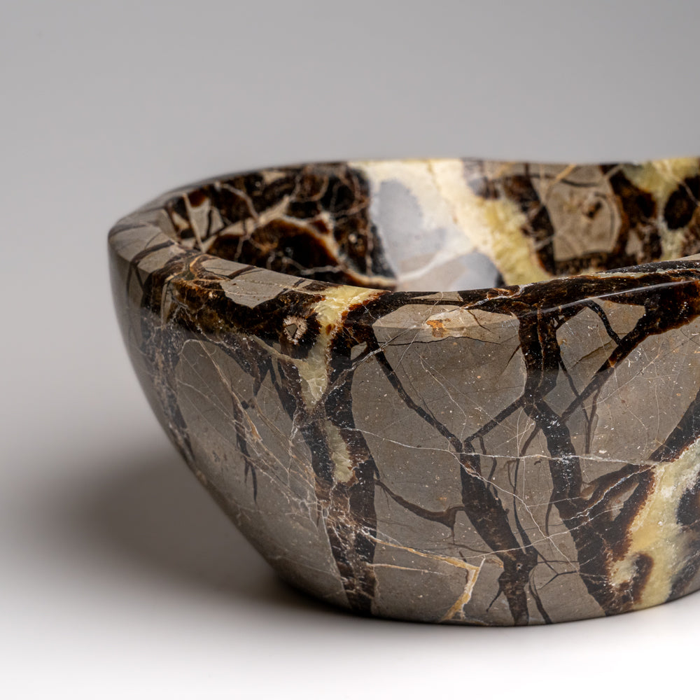 Genuine Polished Septarian Bowl from Madagascar (3.8 lbs)