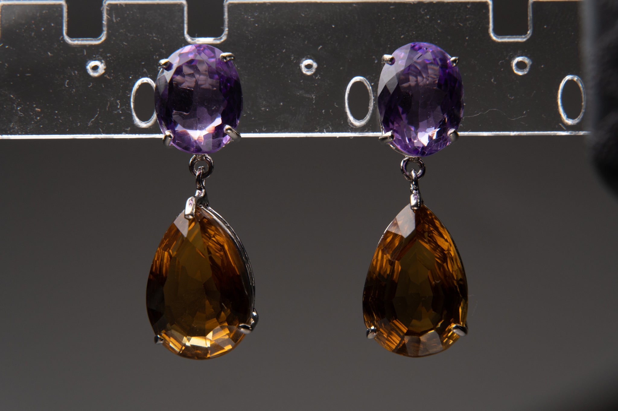 Sterling Silver Gemstone 1.5 Inch Drop Earrings