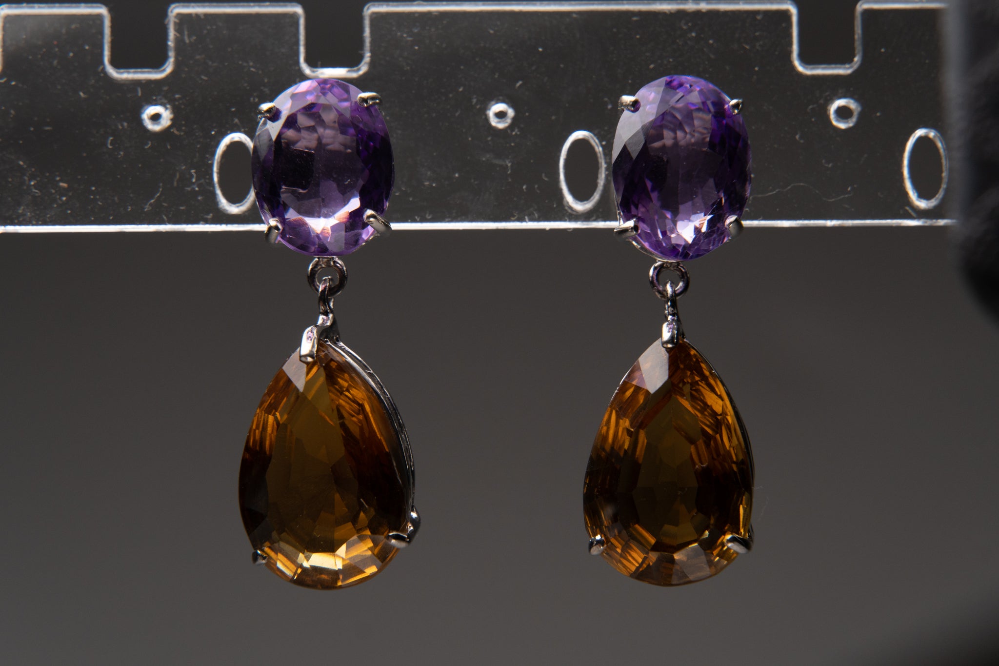 Sterling Silver Gemstone 1.5 Inch Drop Earrings