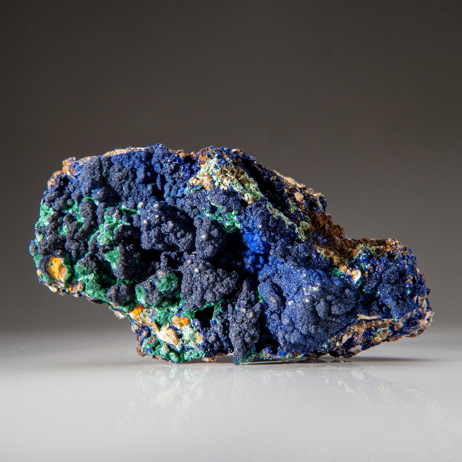 Azurite and Malachite from Ahouli Mines, Aouli, Zeida-Aouli-Mibladen belt, Midelt Province, Morocco