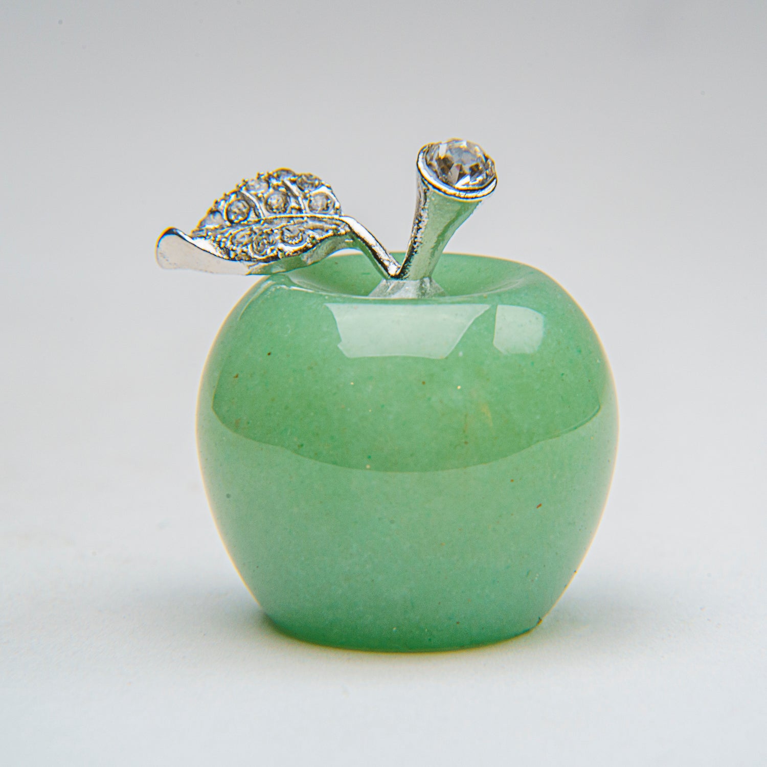 Genuine Polished Green Aventurine Apple Carvings