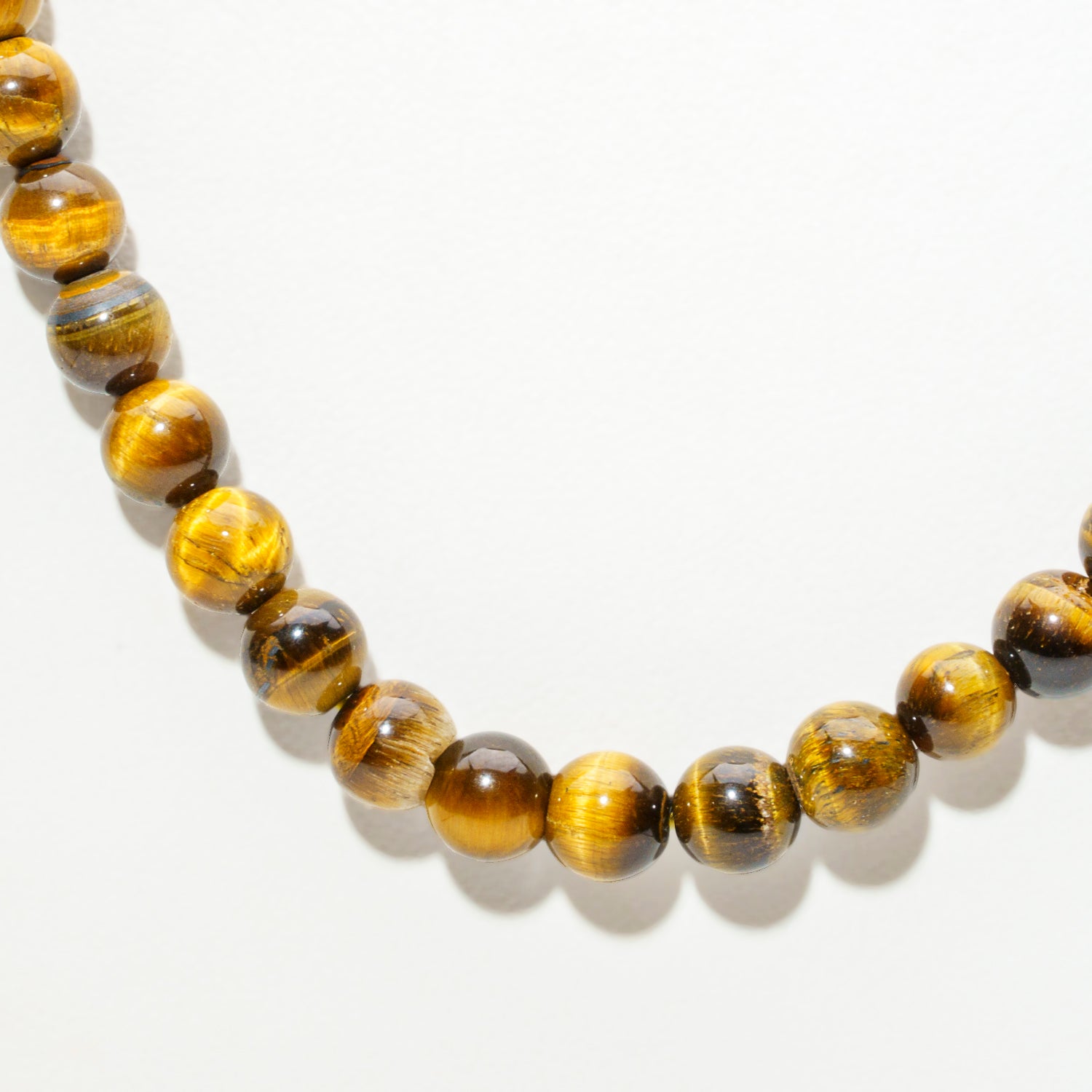 Genuine Tiger's Eye 6mm Beaded Necklace