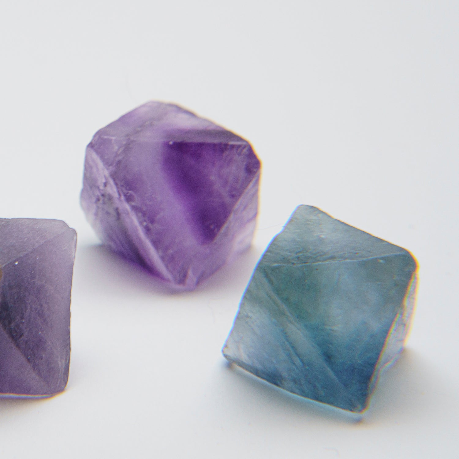 Four Translucent Fluorite Palm Crystals (Small) from China