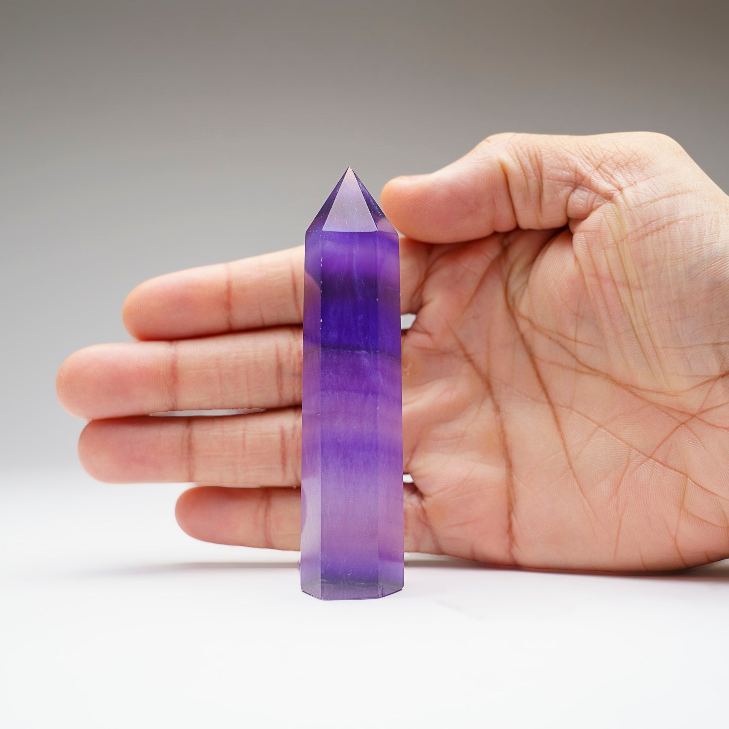 Genuine Polished Purple Fluorite Point from China (102 grams)
