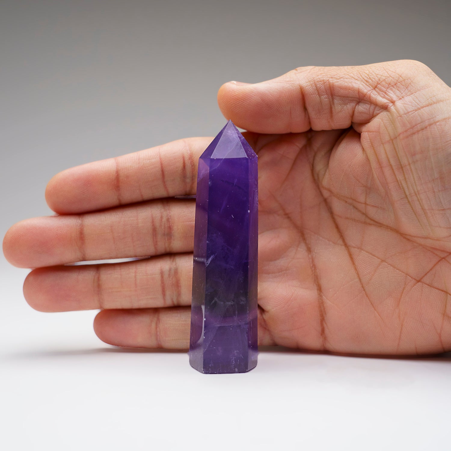 Genuine Polished Purple Fluorite Point from China (80 grams)