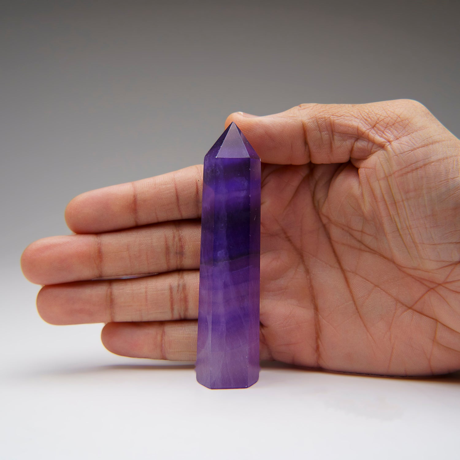 Genuine Polished Purple Fluorite Point from China (93 grams)