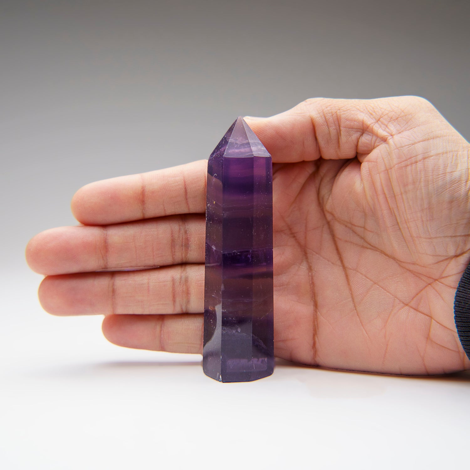 Genuine Polished Purple Fluorite Point from China (104 grams)