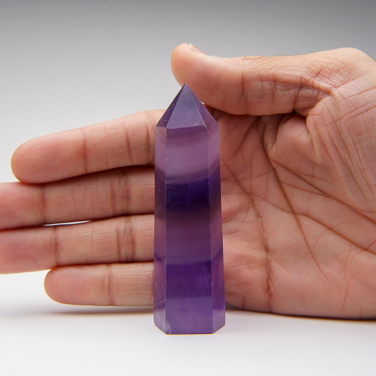 Genuine Polished Purple Fluorite Point from China (96 grams)