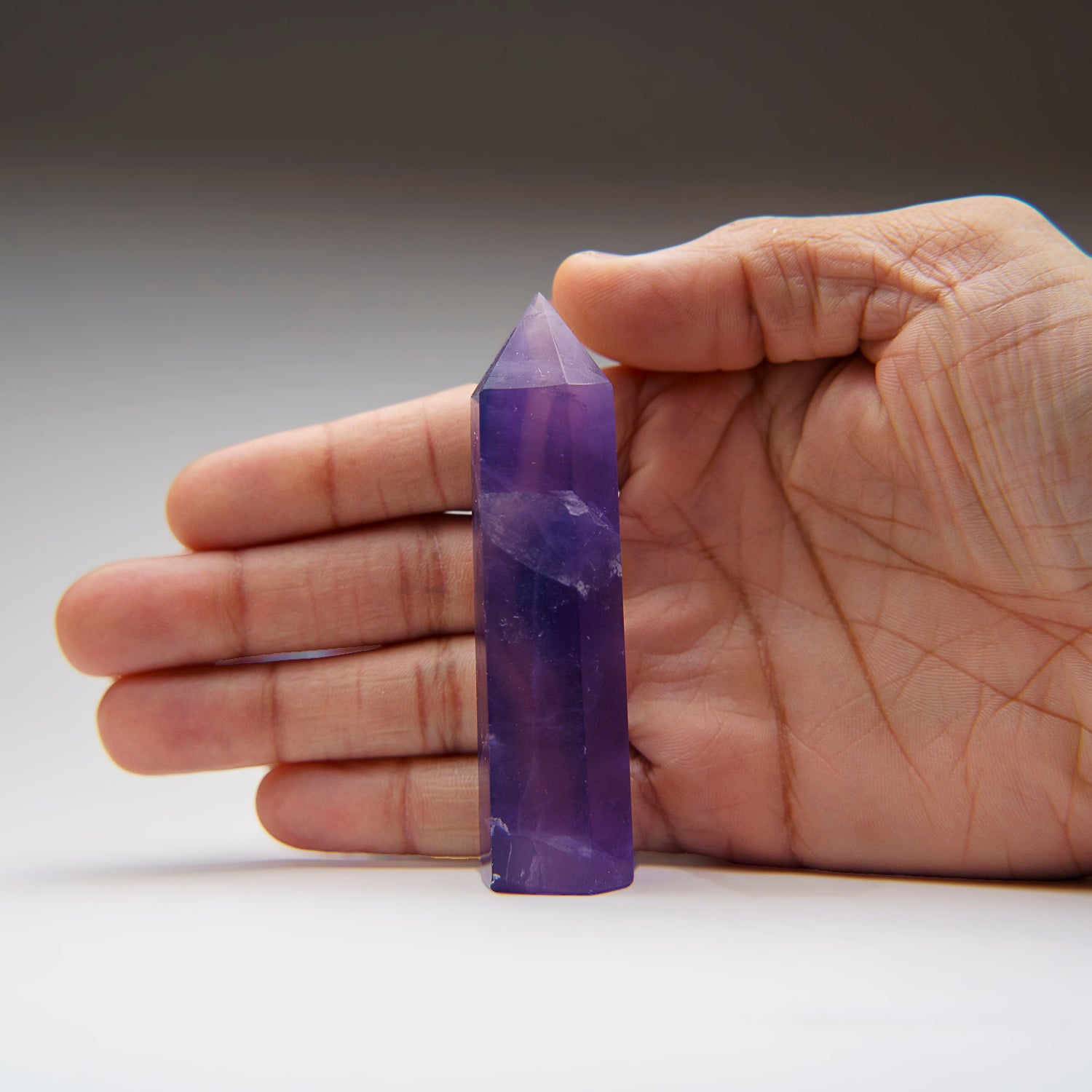 Genuine Polished Purple Fluorite Point from China (90 grams)