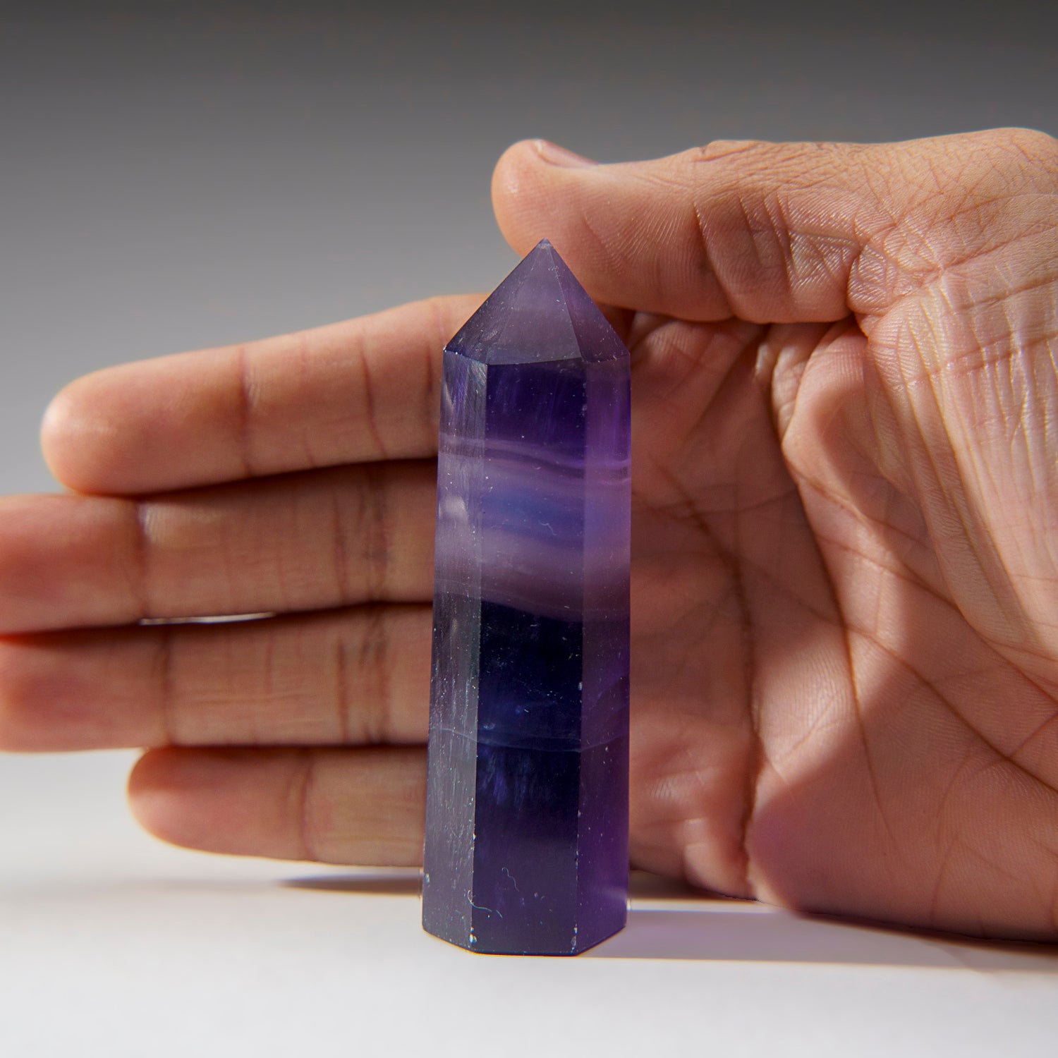 Genuine Polished Purple Fluorite Point from China (99 grams)