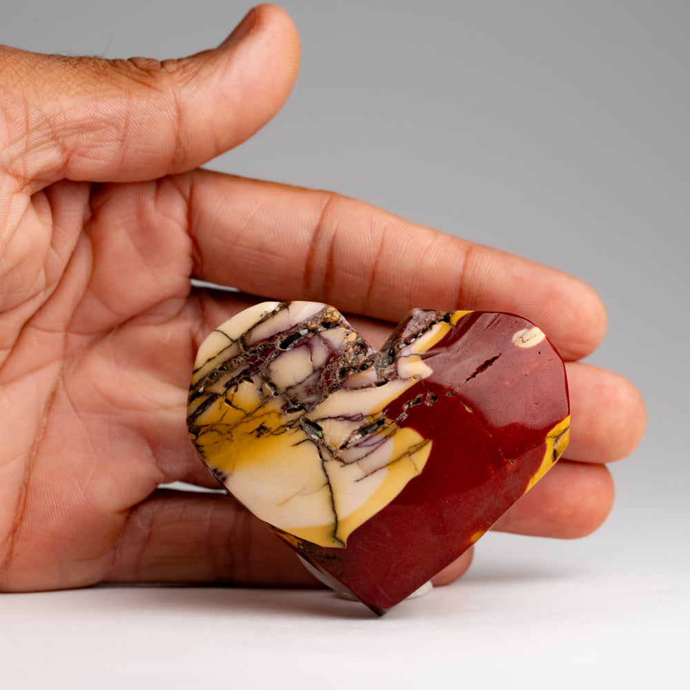 Genuine Polished Mookaite Heart from Brazil (126.7 grams)