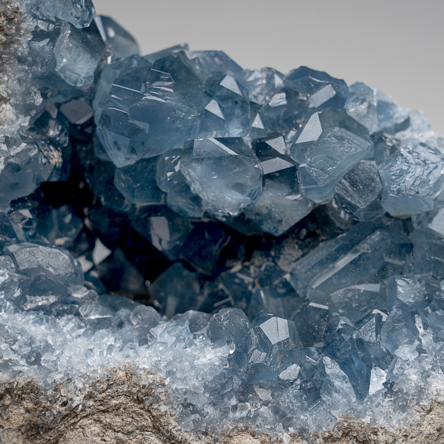 Blue Celestite Cluster Geode From Sankoany, Ketsepy Mahajanga, Madagascar (4.1 lbs)