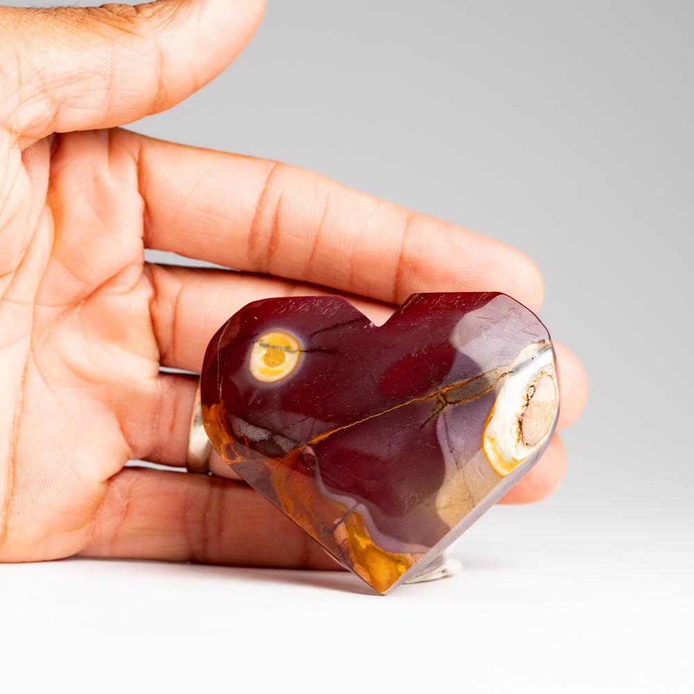 Genuine Polished Mookaite Heart from Brazil (115 grams)