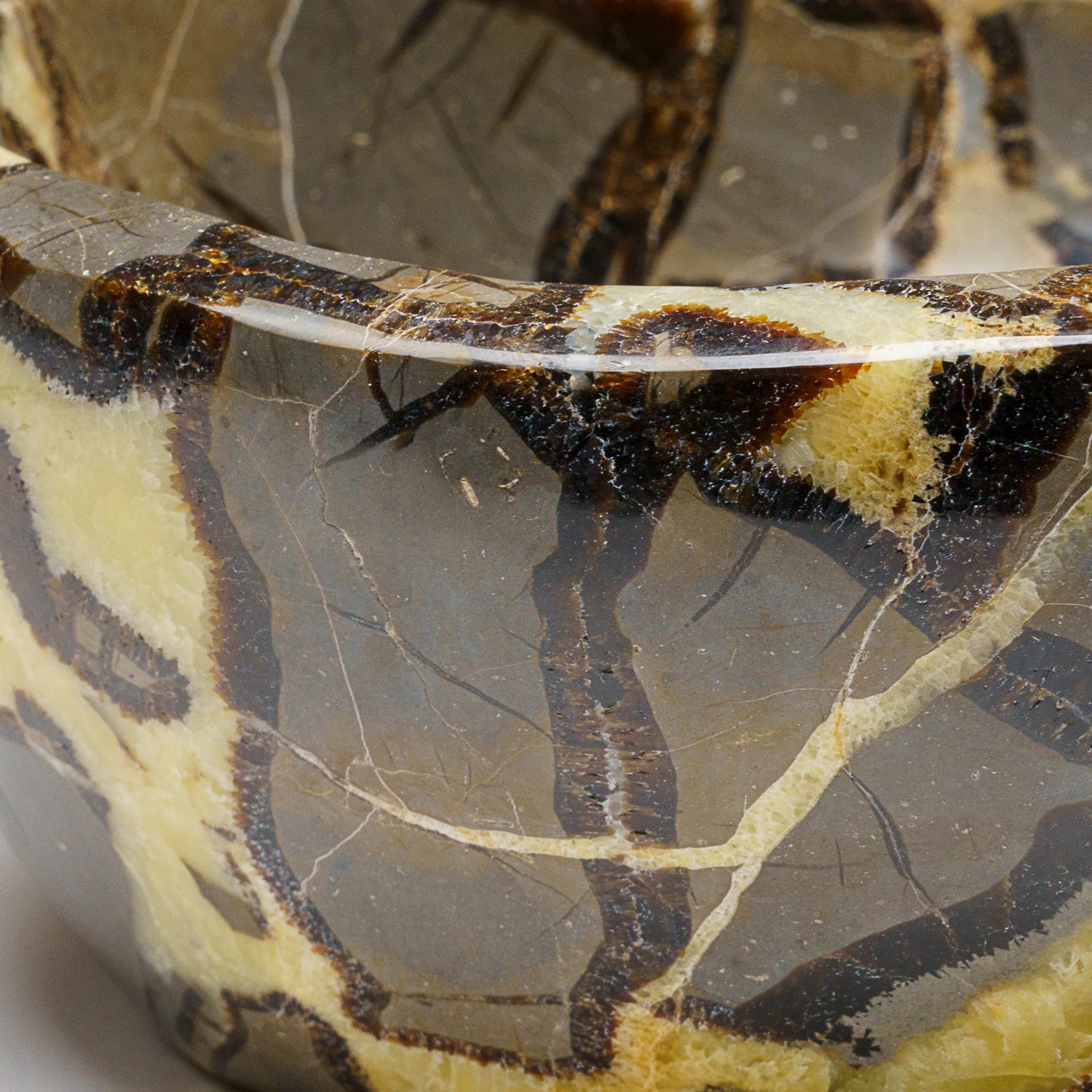 Genuine Polished Septarian Bowl from Madagascar (4.4 lbs)
