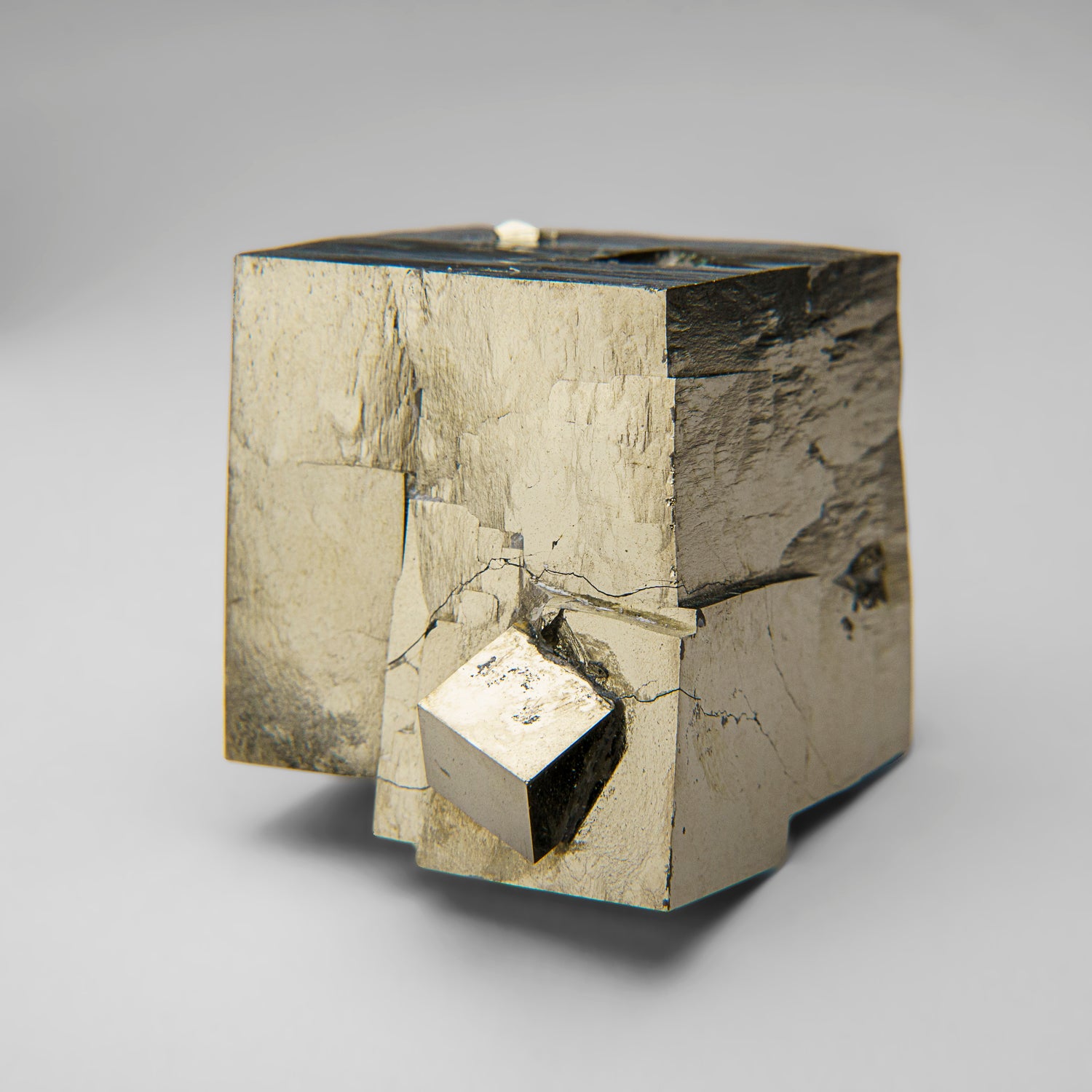 Pyrite Cube from Navajún, La Rioja Province, Spain (218 grams)