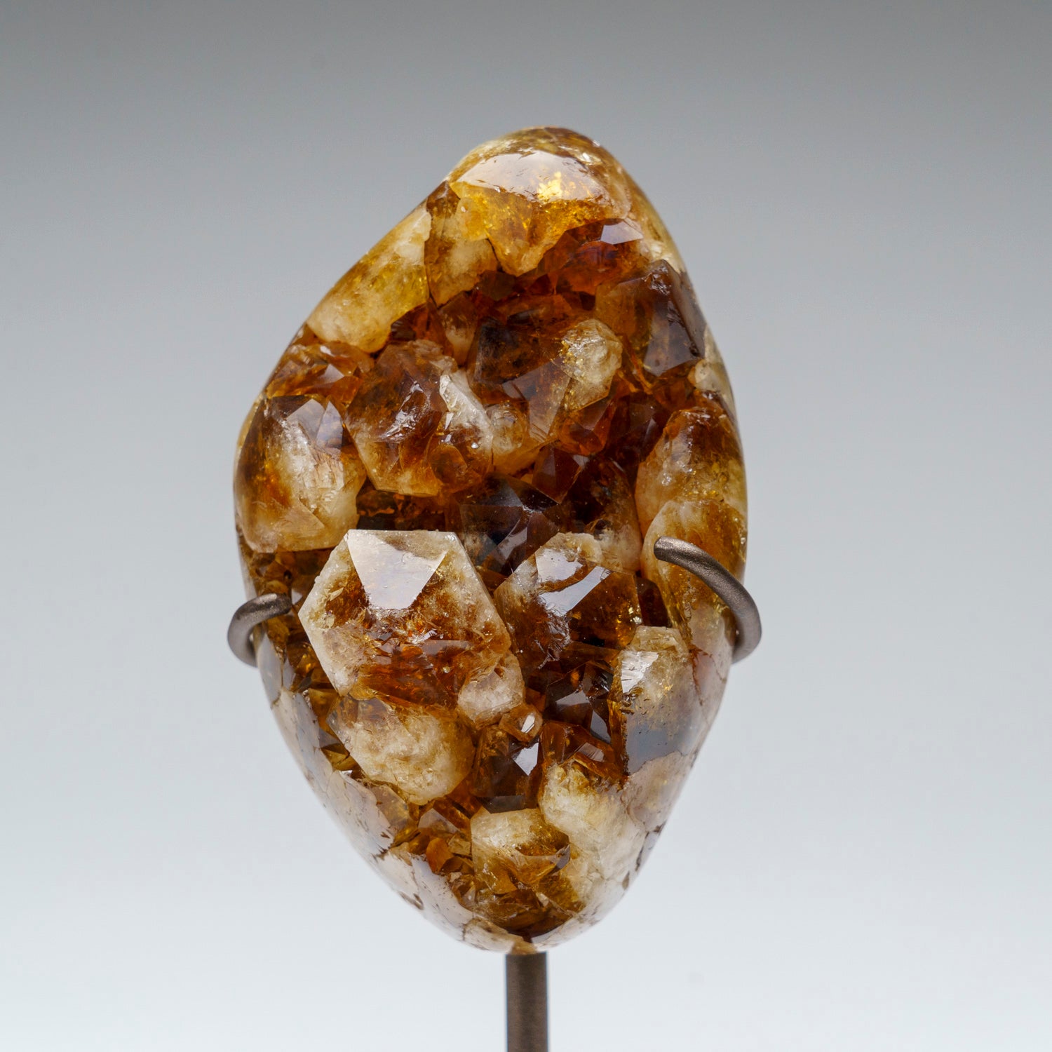 Genuine Citrine Crystal Cluster on Metal Stand (8", 3 lbs)