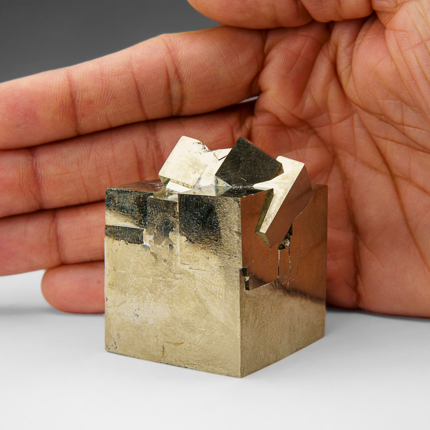 Pyrite Cube from Navajún, La Rioja Province, Spain (266 grams)