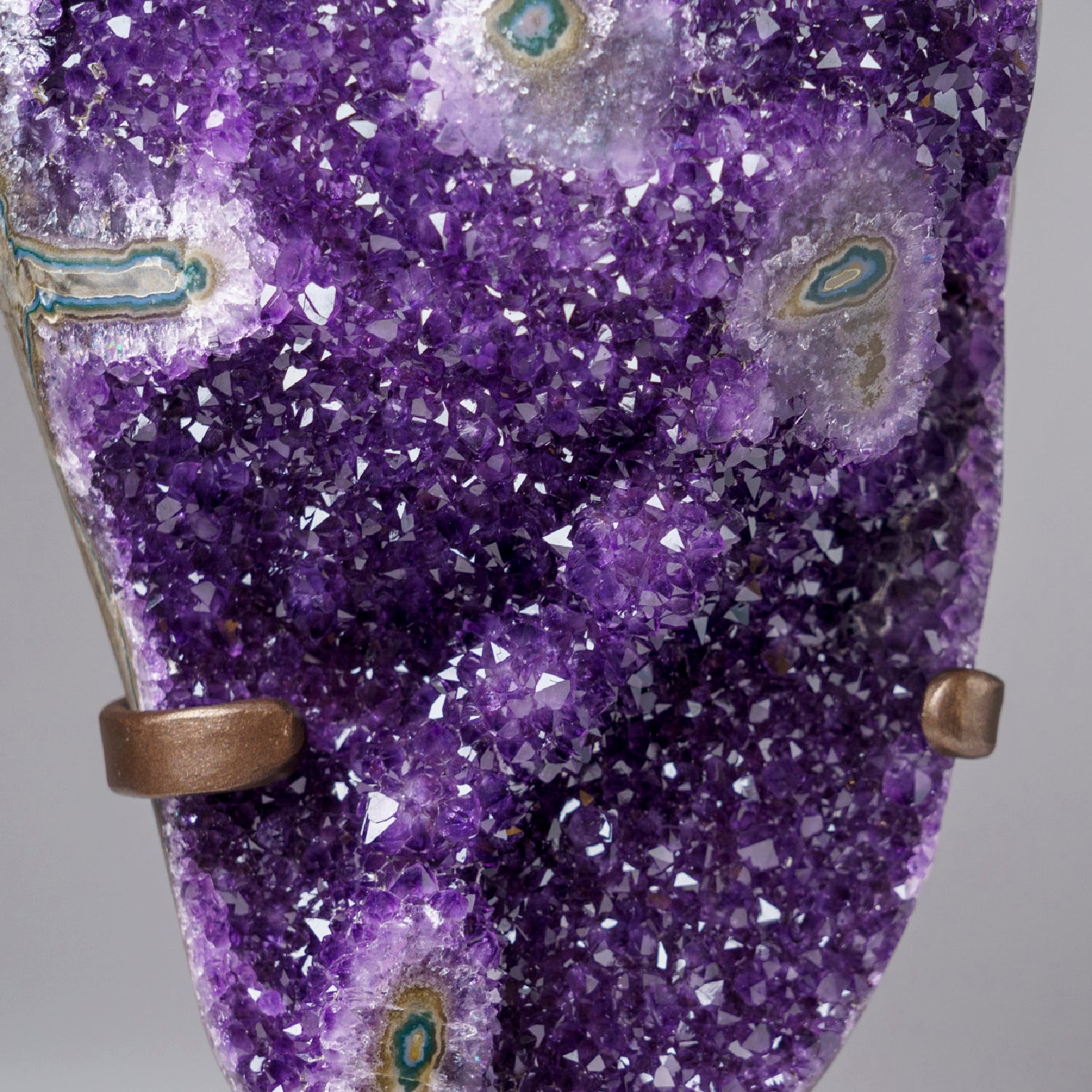 Genuine Amethyst Crystal Cluster on Rotating Stand from Brazil (12.5 lbs)