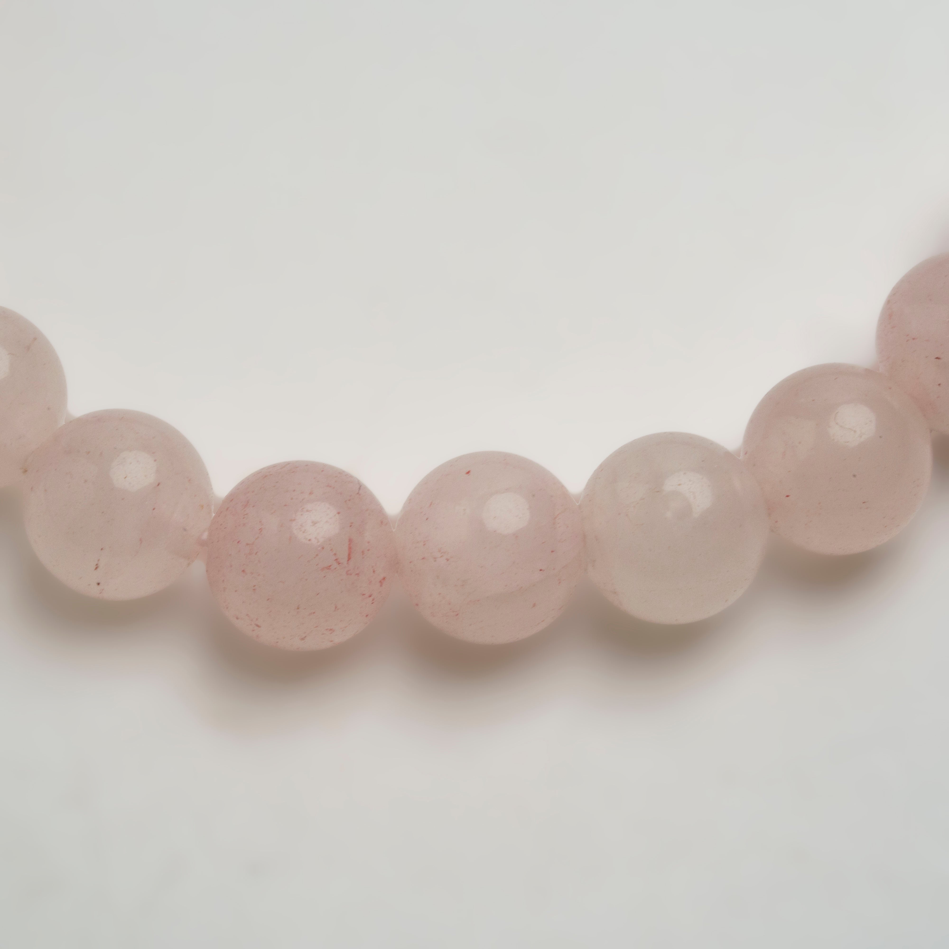 Genuine Morganite Gemstone 8mm Beaded 7 Inch Stretch Bracelet