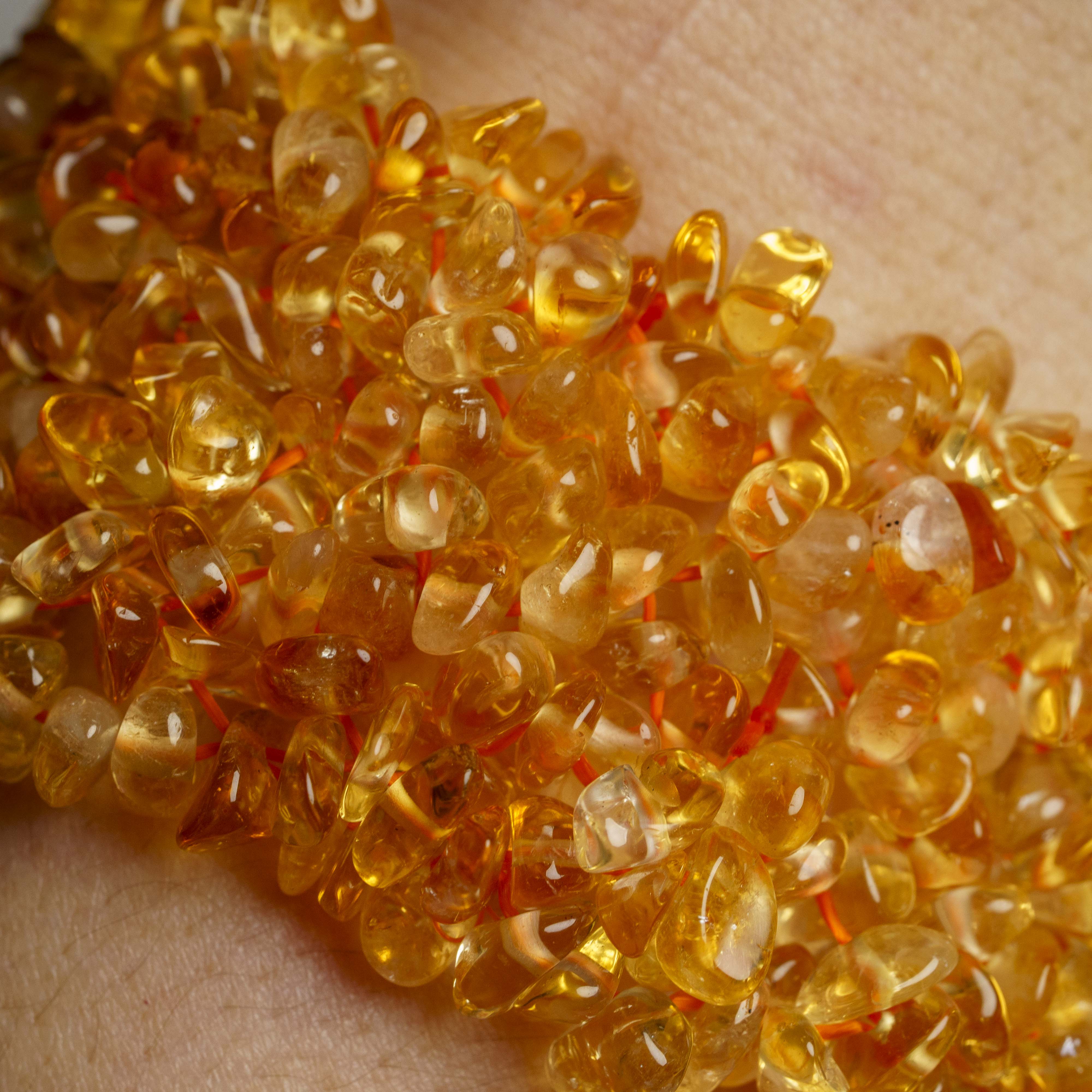 Genuine Citrine Gemstone 6.5 Inch Cuff Bracelet