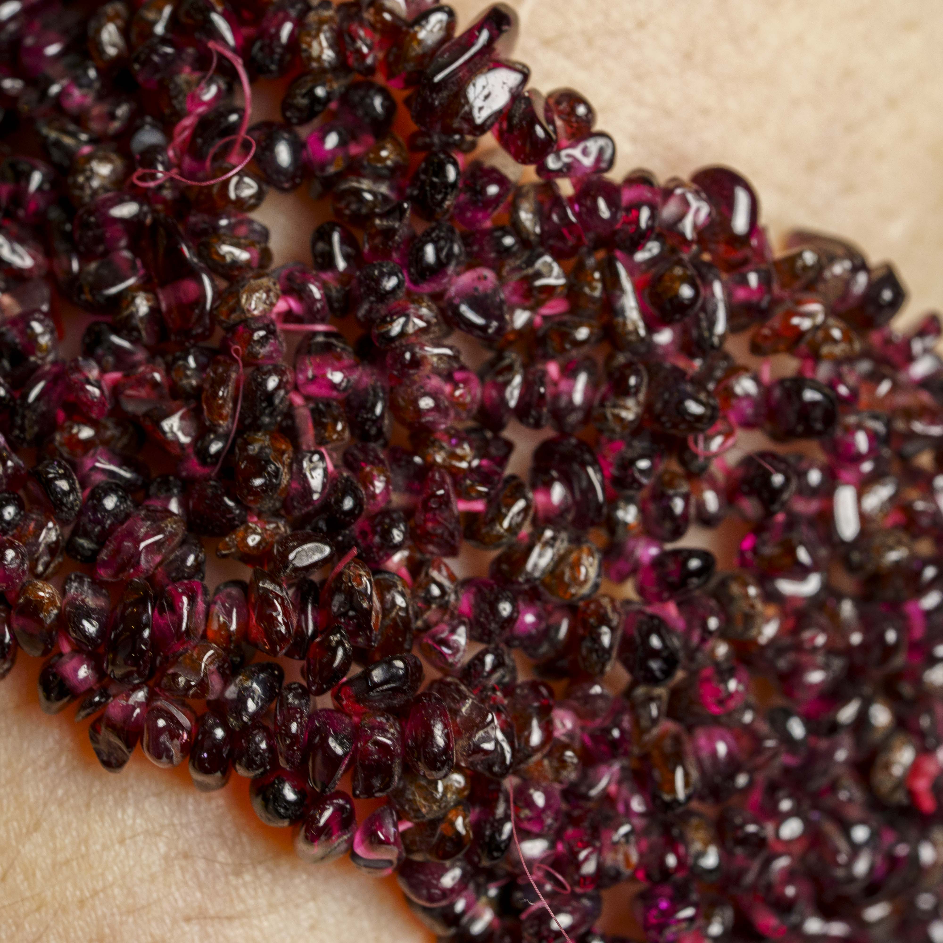 Genuine Garnet Gemstone 6.5 Inch Cuff Bracelet