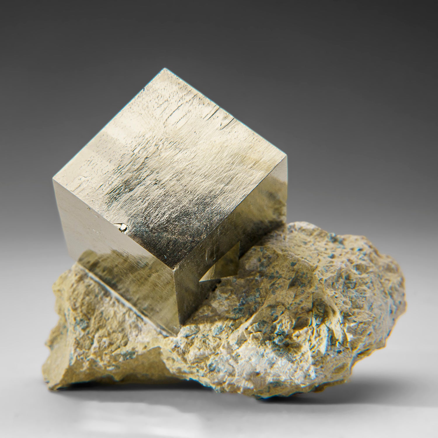 Pyrite Cube on Basalt from Navajún, La Rioja Province, Spain (1.1 lbs)