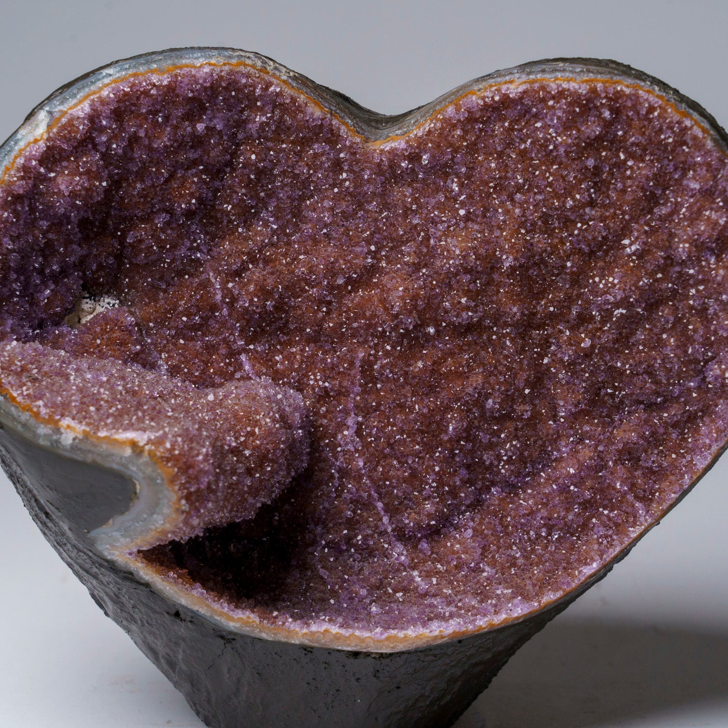 Red Druzy Crystal Amethyst Agate Heart from Brazil (6 lbs)