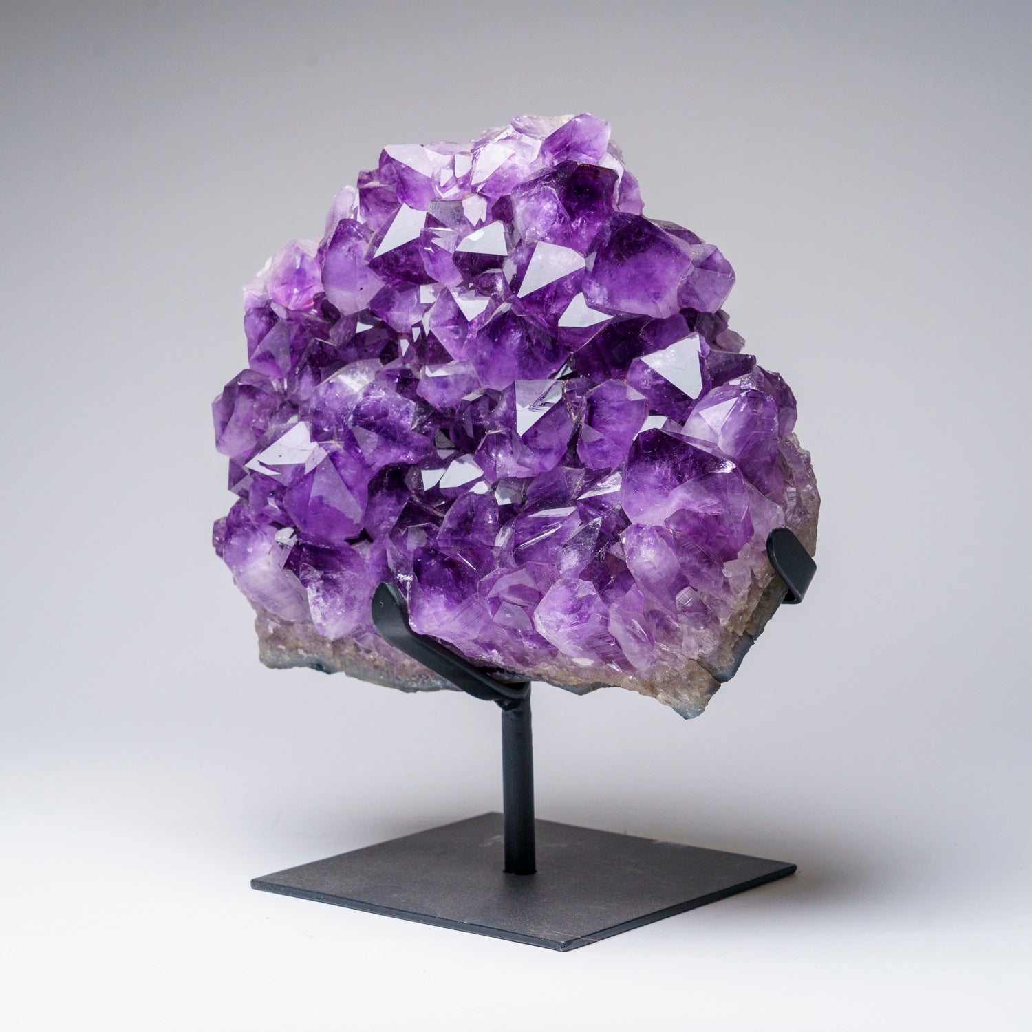 Genuine Amethyst Crystal Cluster on Stand from Brazil (16.5 lbs)