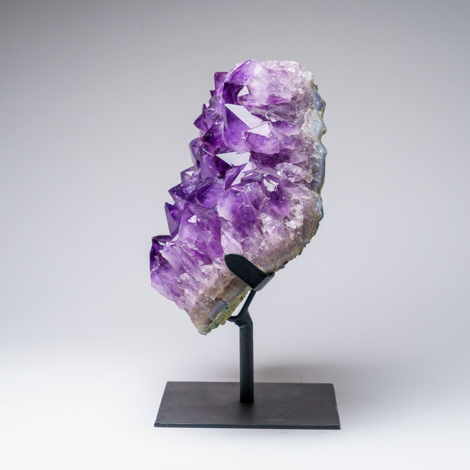 Genuine Amethyst Crystal Cluster on Stand from Brazil (16.5 lbs)