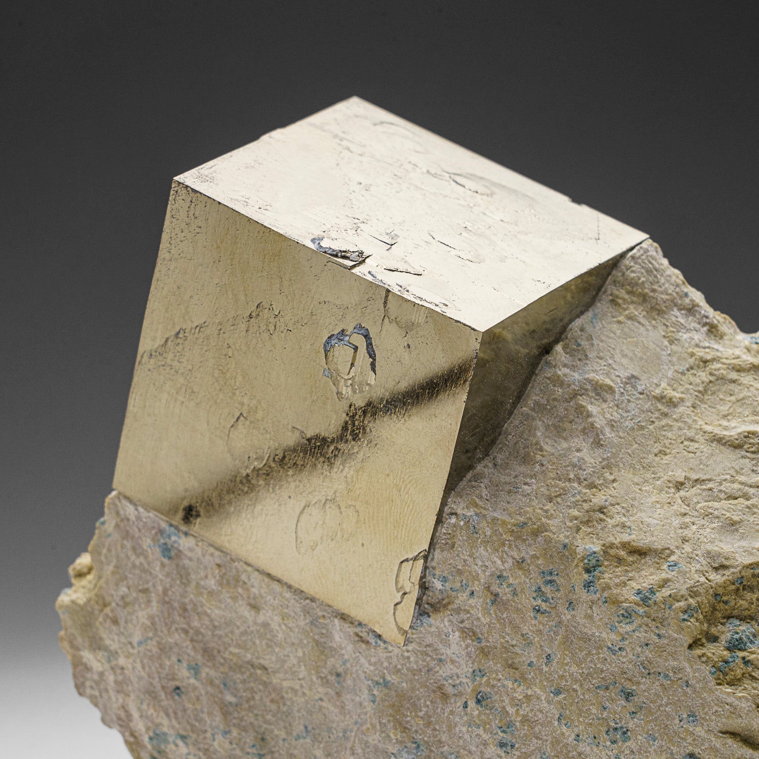 Pyrite Cube on Basalt from Navajún, La Rioja Province, Spain (2.5 lbs)