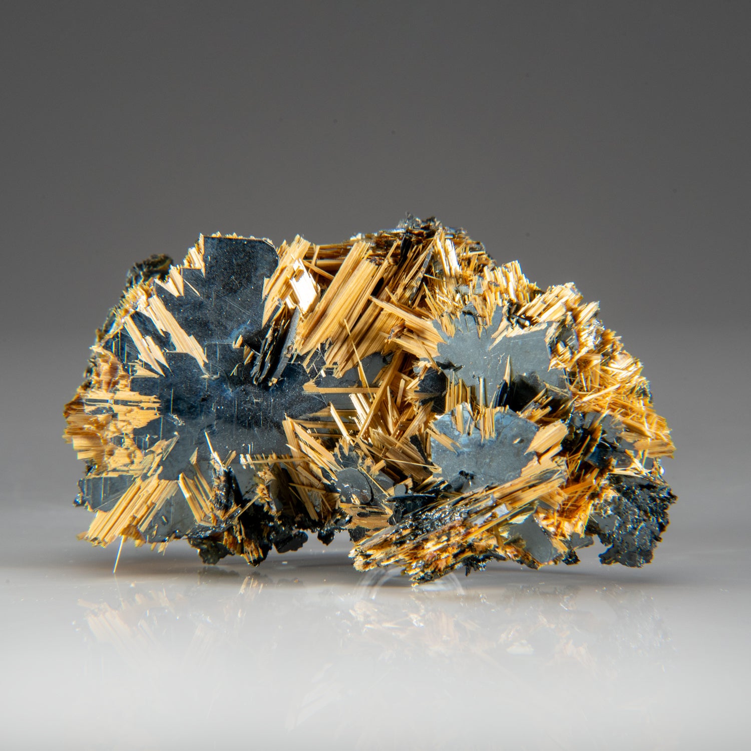 Rutile on Hematite Crystal from Novo Horozonte