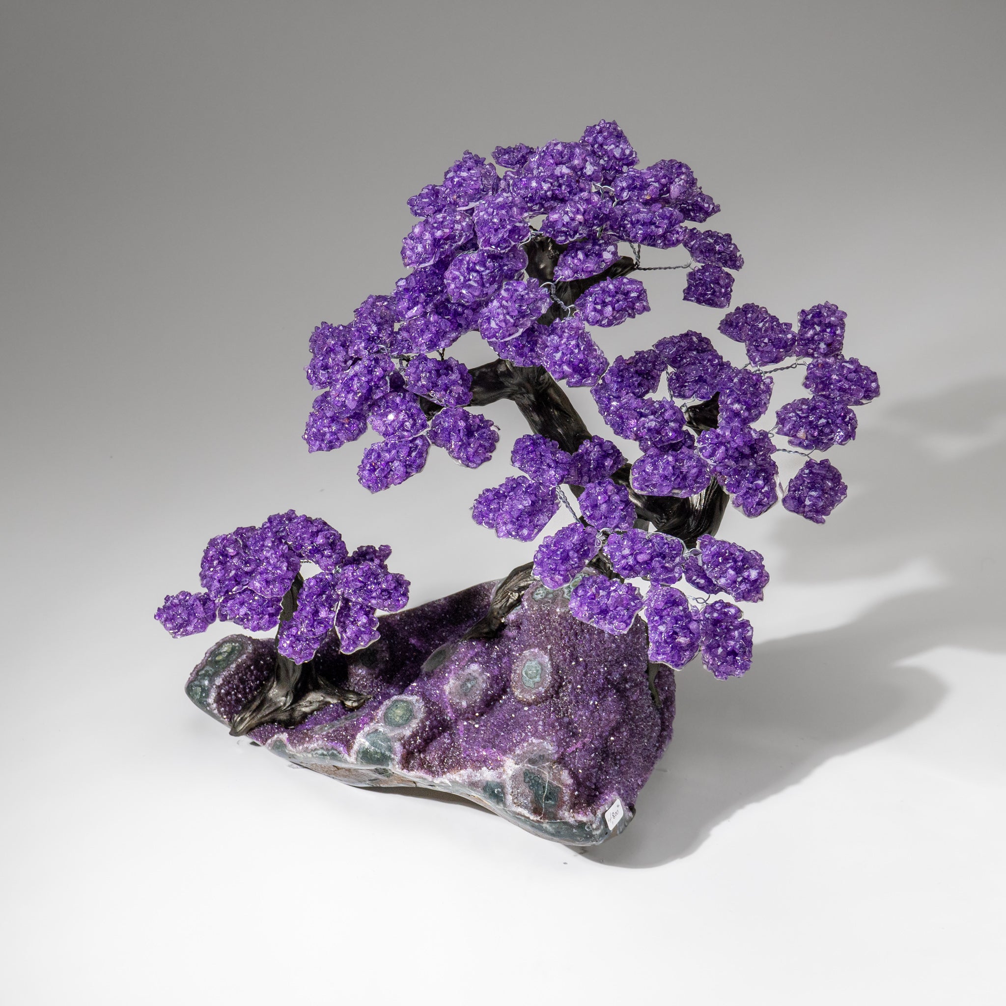 Custom Designed - Genuine Amethyst Clustered Gemstone Tree on Amethyst Matrix (The Protection Tree)