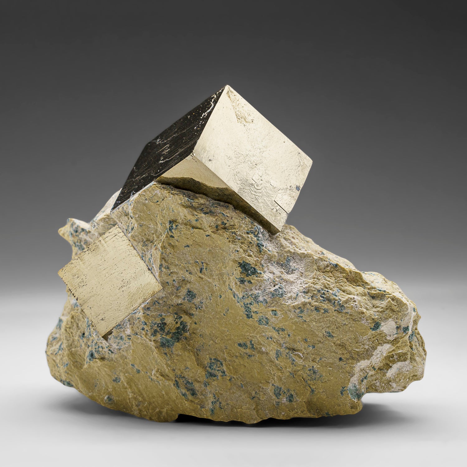 Pyrite Cube on Basalt from Navajún, La Rioja Province, Spain (1.9 lbs)