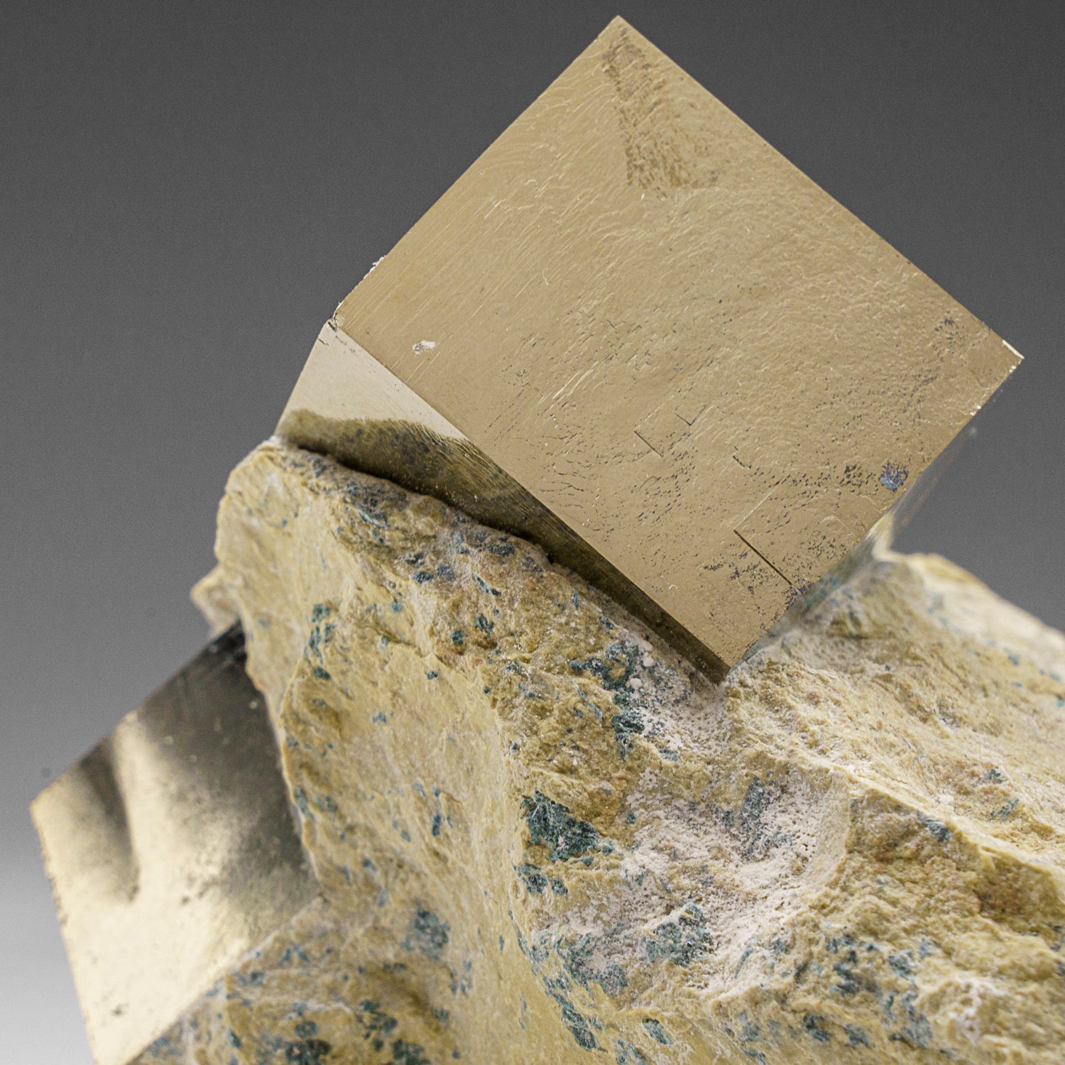 Pyrite Cube on Basalt from Navajún, La Rioja Province, Spain (1.9 lbs)