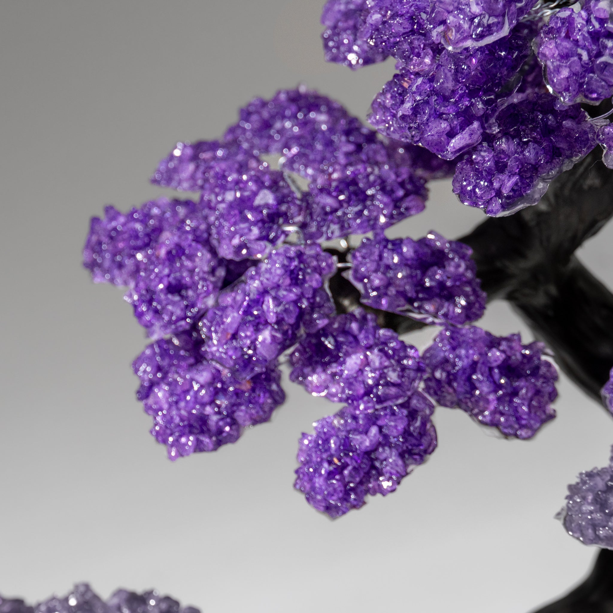 Custom Designed - Genuine Amethyst Clustered Gemstone Tree on Amethyst Matrix (The Protection Tree)
