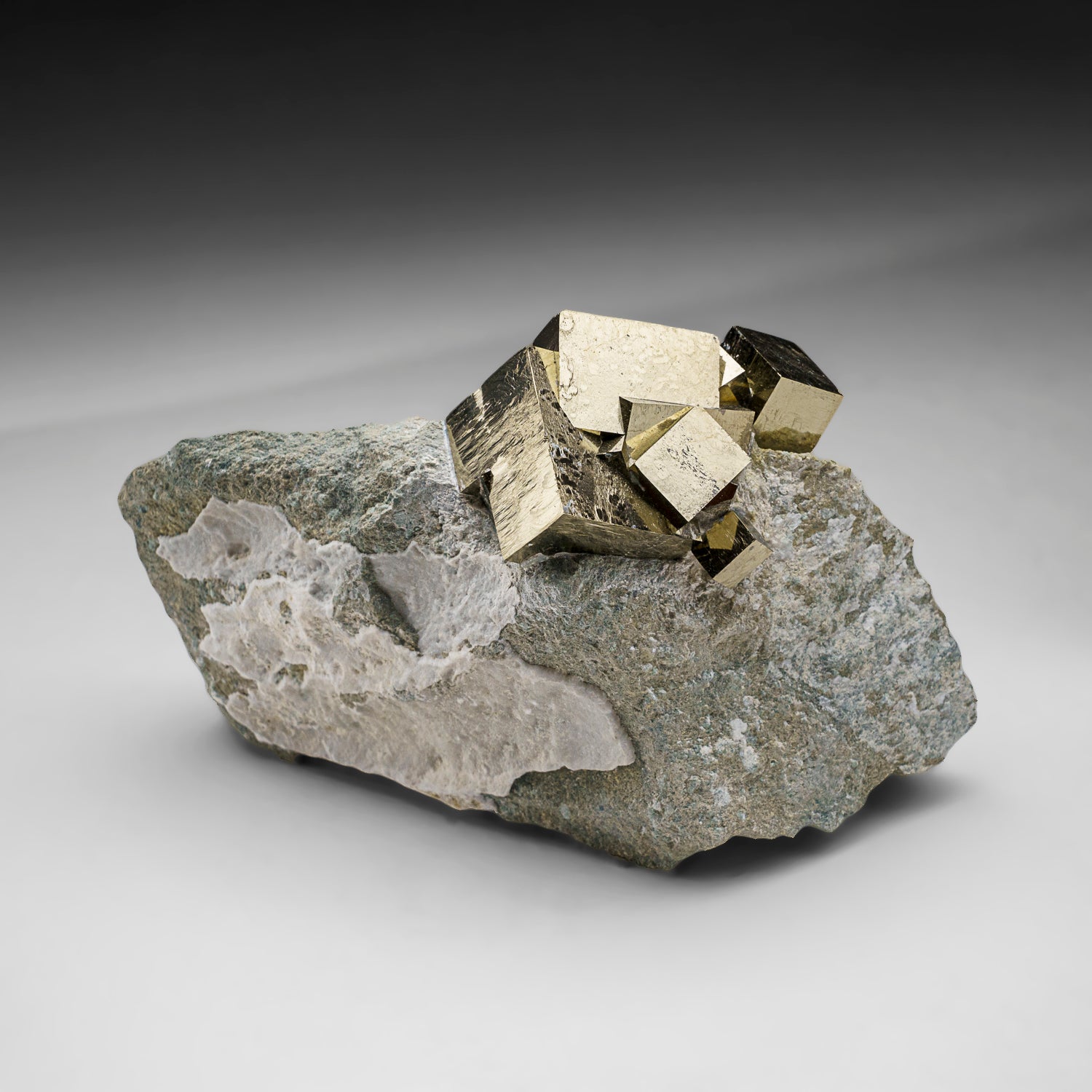 Pyrite Cube on Basalt from Navajún, La Rioja Province, Spain (1.7 lbs)