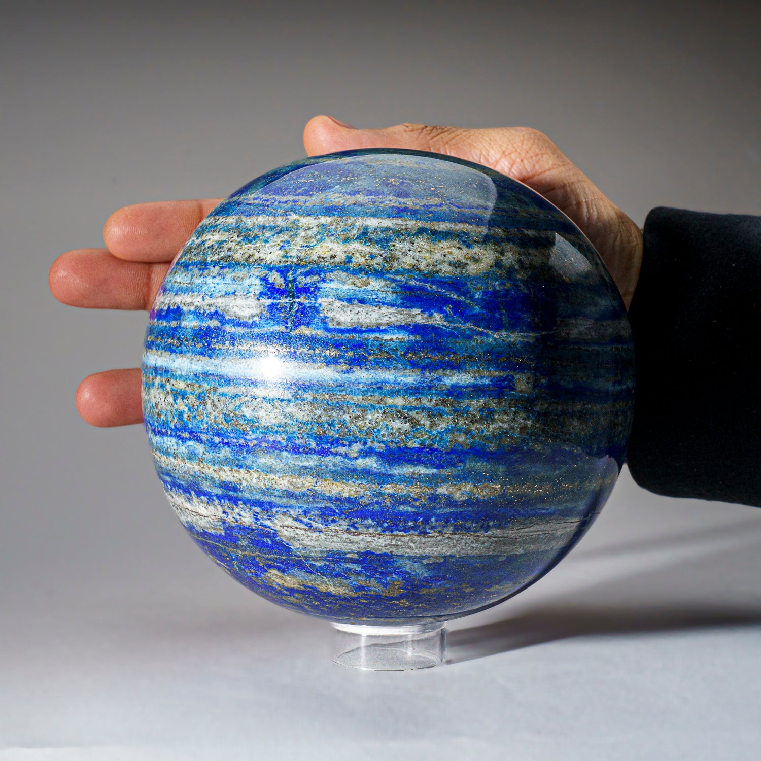 Polished Lapis Lazuli Sphere from Afghanistan (5", 7.7 lbs)