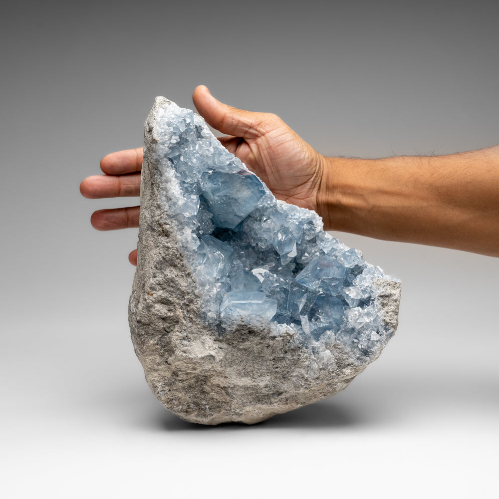 Blue Celestite Cluster From Sankoany, Ketsepy Mahajanga, Madagascar (12.5 lbs)