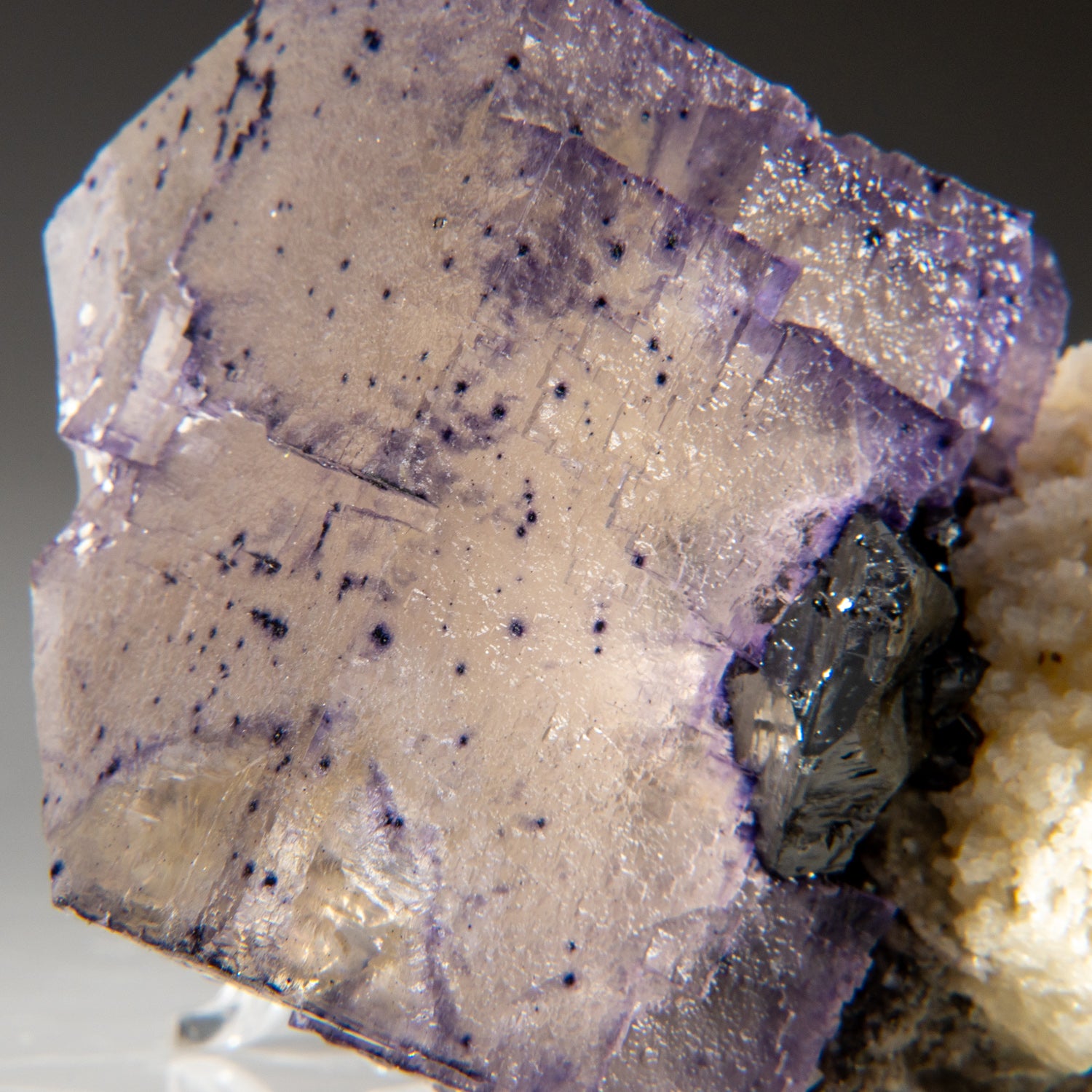 Fluorite with Barite from Elmwood Mine, Carthage. Smith County, Tennessee