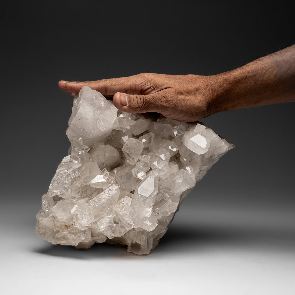 Genuine Clear Quartz Crystal Cluster Point from Brazil (10.9 lbs)