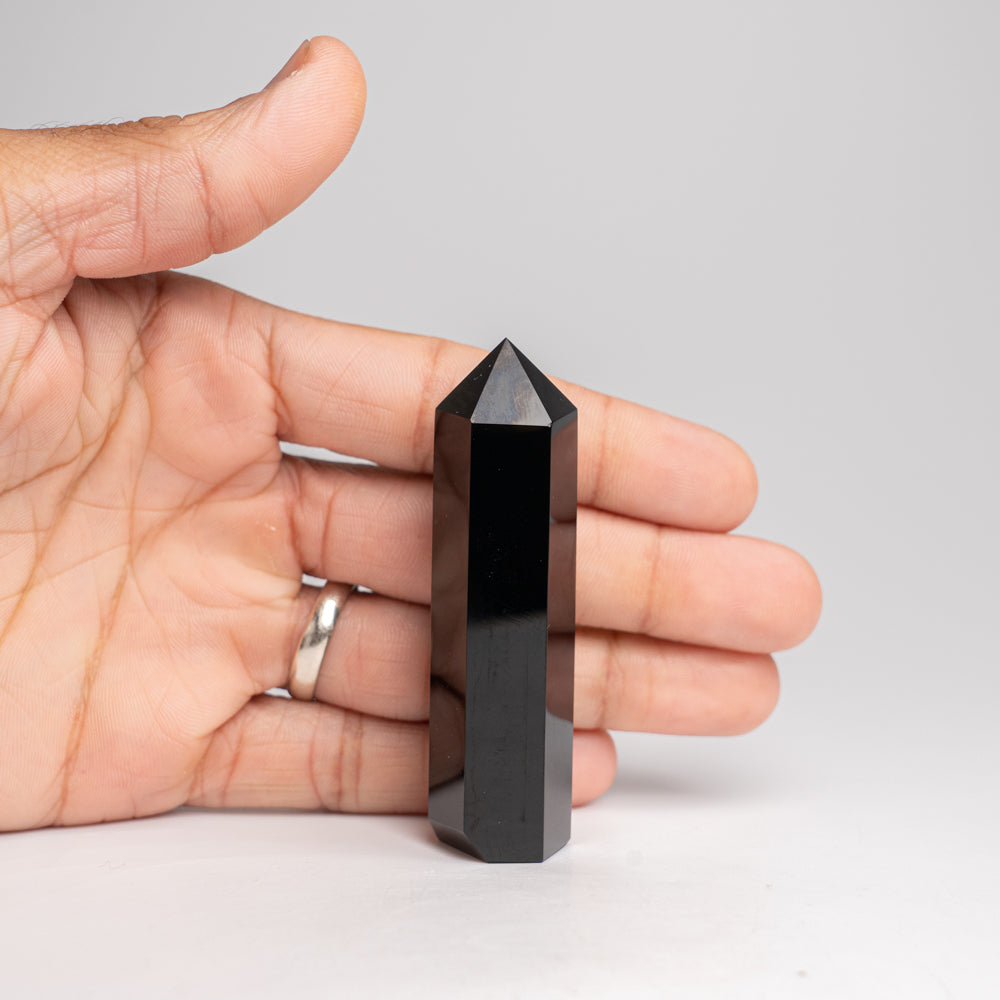 Genuine Polished Black Obsidian (Medium) Point