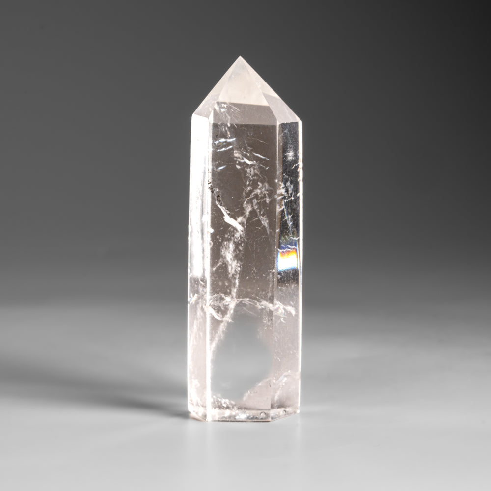 Gem Clear Quartz Polished (Medium) Point From Brazil